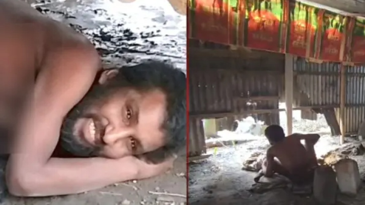 কুমিল্লায় চিকিৎসার অভাবে ২২ বছর ধরে শিকলবন্দী আবুল খায়ের