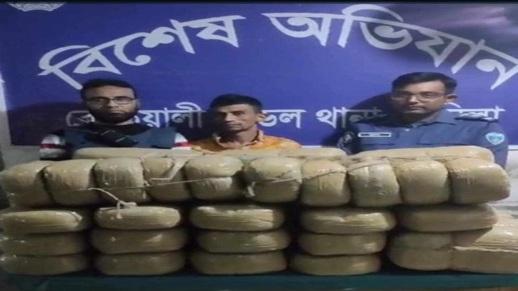 কুমিল্লায় ১০২ (একশত দুই) কেজি গাঁজাসহ আটক এক