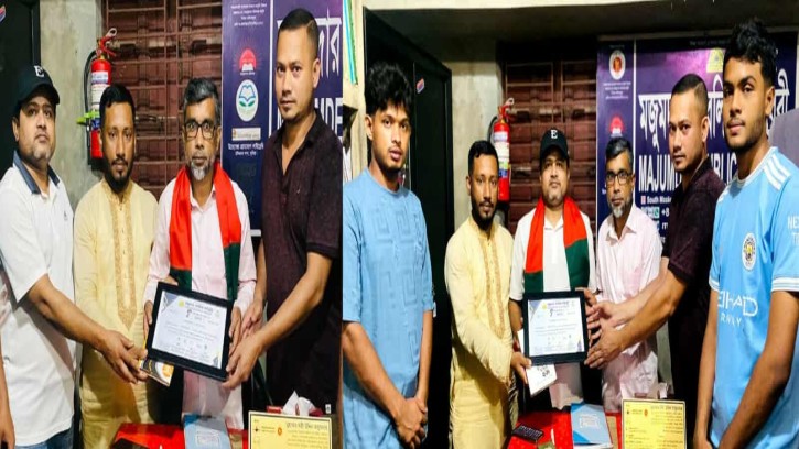 চৌদ্দগ্রামে কবি নজরুল ইসলাম সস্মাননা পেলেন দুই সাংবাদিক