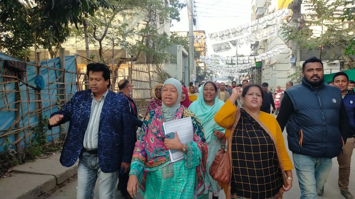 ঈগল প্রতীকে ভোট চেয়ে সীমার গণসংযোগ অব্যাহত