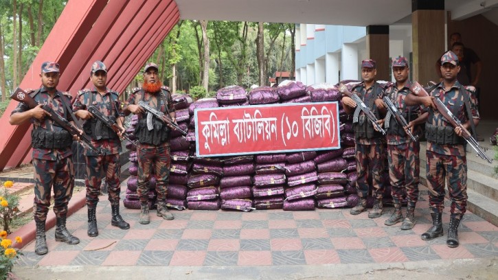 কুমিল্লা ব্যাটালিয়ন (১০ বিজিবি)’র অভিযানে ত্রিশ লাখ ছেচল্লিশ হাজার টাকার অবৈধ ভারতীয় বাসমতি চাল জব্দ